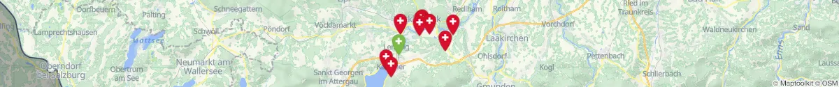 Kartenansicht für Apotheken-Notdienste in der Nähe von Lenzing (Vöcklabruck, Oberösterreich)